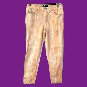 3/$30 BANDOLINO Selene Cropped Low Rise Pastel Rainbow Ankle Pants